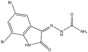 5,7-dibromo-1H-indole-2,3-dione 3-semicarbazone Struktur