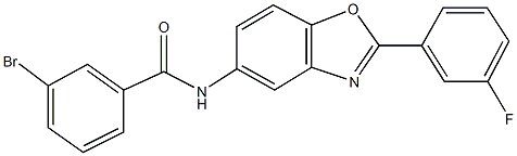 3-bromo-N-[2-(3-fluorophenyl)-1,3-benzoxazol-5-yl]benzamide Struktur