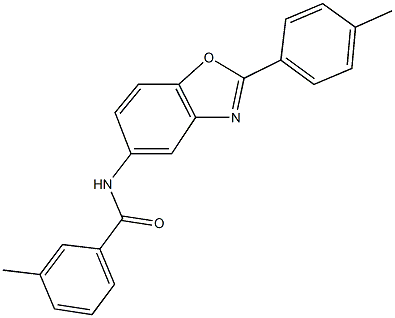 3-methyl-N-[2-(4-methylphenyl)-1,3-benzoxazol-5-yl]benzamide Struktur