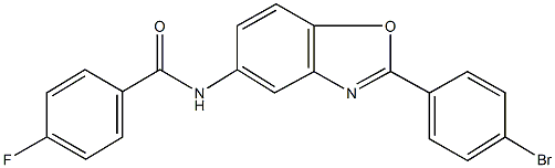 N-[2-(4-bromophenyl)-1,3-benzoxazol-5-yl]-4-fluorobenzamide Struktur