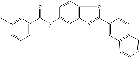 3-methyl-N-(2-naphthalen-2-yl-1,3-benzoxazol-5-yl)benzamide Struktur