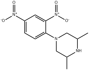 1-{2,4-bisnitrophenyl}-3,5-dimethylpiperazine Struktur