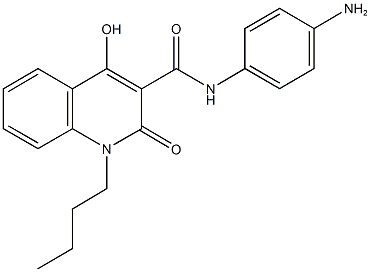 N-(4-aminophenyl)-1-butyl-4-hydroxy-2-oxo-1,2-dihydroquinoline-3-carboxamide Struktur