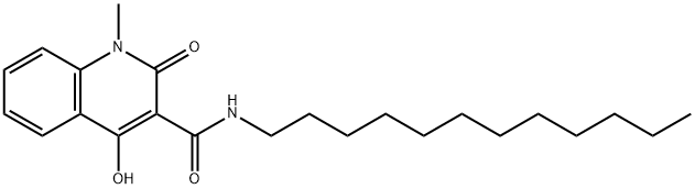 N-dodecyl-4-hydroxy-1-methyl-2-oxo-1,2-dihydroquinoline-3-carboxamide Struktur