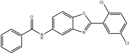 N-[2-(2,5-dichlorophenyl)-1,3-benzoxazol-5-yl]benzamide Struktur