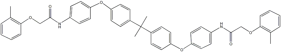 N-[4-(4-{1-methyl-1-[4-(4-{[(2-methylphenoxy)acetyl]amino}phenoxy)phenyl]ethyl}phenoxy)phenyl]-2-(2-methylphenoxy)acetamide Struktur