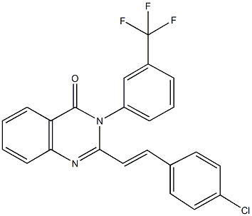 2-[2-(4-chlorophenyl)vinyl]-3-[3-(trifluoromethyl)phenyl]-4(3H)-quinazolinone Struktur