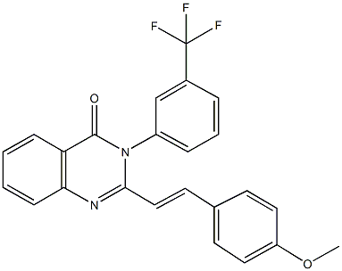 2-[2-(4-methoxyphenyl)vinyl]-3-[3-(trifluoromethyl)phenyl]-4(3H)-quinazolinone Struktur