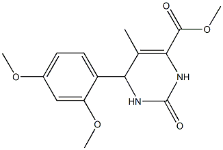 methyl 6-(2,4-dimethoxyphenyl)-5-methyl-2-oxo-1,2,3,6-tetrahydro-4-pyrimidinecarboxylate Struktur