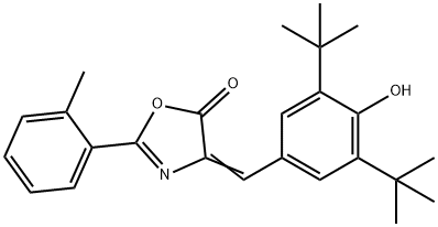 4-(3,5-ditert-butyl-4-hydroxybenzylidene)-2-(2-methylphenyl)-1,3-oxazol-5(4H)-one Struktur