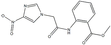 methyl 2-[({4-nitro-1H-imidazol-1-yl}acetyl)amino]benzoate Struktur