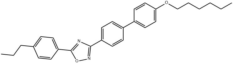 3-[4'-(hexyloxy)[1,1'-biphenyl]-4-yl]-5-(4-propylphenyl)-1,2,4-oxadiazole Struktur