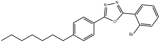 2-(2-bromophenyl)-5-(4-heptylphenyl)-1,3,4-oxadiazole Struktur