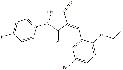 4-(5-bromo-2-ethoxybenzylidene)-1-(4-iodophenyl)-3,5-pyrazolidinedione Struktur