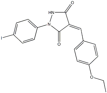 4-(4-ethoxybenzylidene)-1-(4-iodophenyl)-3,5-pyrazolidinedione Struktur