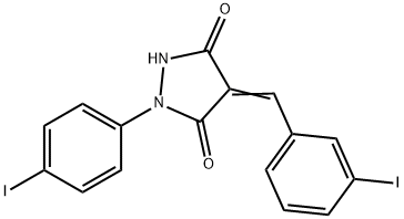 4-(3-iodobenzylidene)-1-(4-iodophenyl)-3,5-pyrazolidinedione Struktur