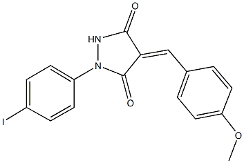 1-(4-iodophenyl)-4-(4-methoxybenzylidene)-3,5-pyrazolidinedione Struktur