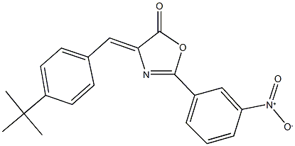 4-(4-tert-butylbenzylidene)-2-{3-nitrophenyl}-1,3-oxazol-5(4H)-one Struktur