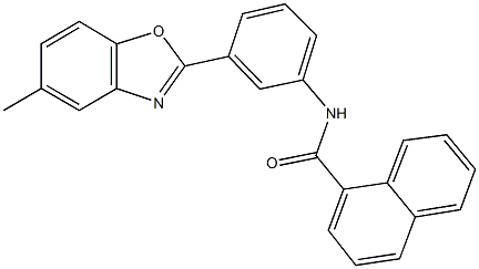 N-[3-(5-methyl-1,3-benzoxazol-2-yl)phenyl]-1-naphthamide Struktur