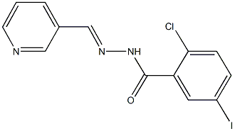 2-chloro-5-iodo-N'-(3-pyridinylmethylene)benzohydrazide Struktur