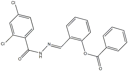 2-[2-(2,4-dichlorobenzoyl)carbohydrazonoyl]phenyl benzoate Struktur