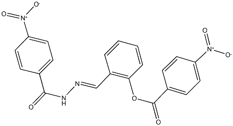 2-(2-{4-nitrobenzoyl}carbohydrazonoyl)phenyl 4-nitrobenzoate Struktur