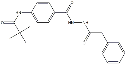 2,2-dimethyl-N-(4-{[2-(phenylacetyl)hydrazino]carbonyl}phenyl)propanamide Struktur