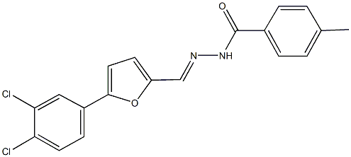 N'-{[5-(3,4-dichlorophenyl)-2-furyl]methylene}-4-methylbenzohydrazide Struktur