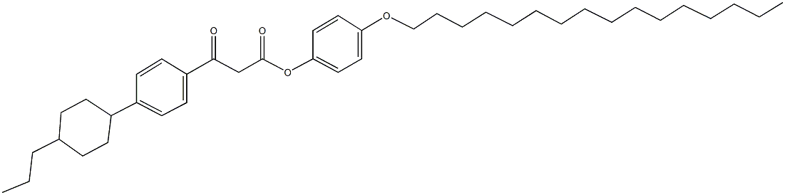 4-(hexadecyloxy)phenyl 3-oxo-3-[4-(4-propylcyclohexyl)phenyl]propanoate Struktur