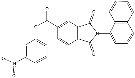 3-nitrophenyl 2-(1-naphthyl)-1,3-dioxo-5-isoindolinecarboxylate Struktur