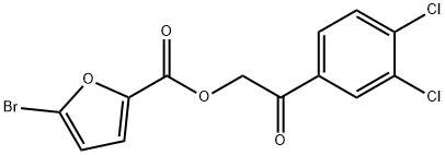 2-(3,4-dichlorophenyl)-2-oxoethyl 5-bromo-2-furoate Struktur