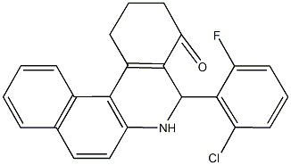 5-(2-chloro-6-fluorophenyl)-2,3,5,6-tetrahydrobenzo[a]phenanthridin-4(1H)-one Struktur