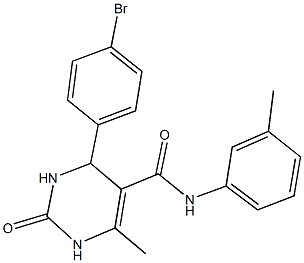 4-(4-bromophenyl)-6-methyl-N-(3-methylphenyl)-2-oxo-1,2,3,4-tetrahydropyrimidine-5-carboxamide Struktur