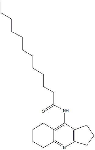 N-(2,3,5,6,7,8-hexahydro-1H-cyclopenta[b]quinolin-9-yl)dodecanamide Struktur