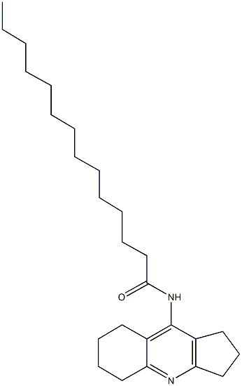 N-(2,3,5,6,7,8-hexahydro-1H-cyclopenta[b]quinolin-9-yl)tetradecanamide Struktur