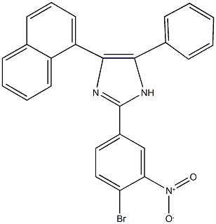 2-{4-bromo-3-nitrophenyl}-4-naphthalen-1-yl-5-phenyl-1H-imidazole Struktur