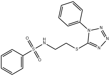 N-{2-[(1-phenyl-1H-tetraazol-5-yl)sulfanyl]ethyl}benzenesulfonamide Struktur