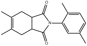 2-(2,5-dimethylphenyl)-5,6-dimethyl-3a,4,7,7a-tetrahydro-1H-isoindole-1,3(2H)-dione Struktur