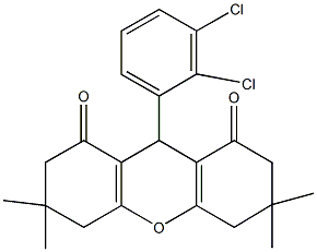 9-(2,3-dichlorophenyl)-3,3,6,6-tetramethyl-3,4,5,6,7,9-hexahydro-1H-xanthene-1,8(2H)-dione Struktur