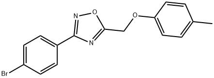 3-(4-bromophenyl)-5-[(4-methylphenoxy)methyl]-1,2,4-oxadiazole Struktur