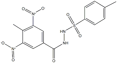 N'-{3,5-dinitro-4-methylbenzoyl}-4-methylbenzenesulfonohydrazide Struktur