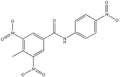 3,5-bisnitro-N-{4-nitrophenyl}-4-methylbenzamide Struktur