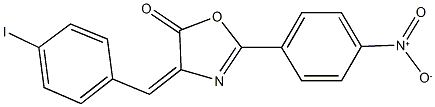 2-{4-nitrophenyl}-4-(4-iodobenzylidene)-1,3-oxazol-5(4H)-one Struktur