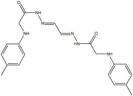 2-(4-toluidino)-N'-{2-[(4-toluidinoacetyl)hydrazono]ethylidene}acetohydrazide Struktur