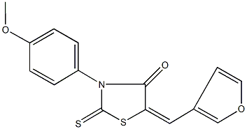 5-(3-furylmethylene)-3-(4-methoxyphenyl)-2-thioxo-1,3-thiazolidin-4-one Struktur