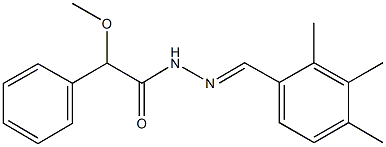 2-methoxy-2-phenyl-N'-(2,3,4-trimethylbenzylidene)acetohydrazide Struktur