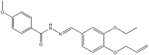 N'-[4-(allyloxy)-3-ethoxybenzylidene]-4-methoxybenzohydrazide Structure