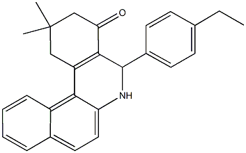 5-(4-ethylphenyl)-2,2-dimethyl-2,3,5,6-tetrahydrobenzo[a]phenanthridin-4(1H)-one Struktur