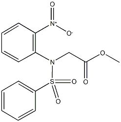 methyl [2-nitro(phenylsulfonyl)anilino]acetate Struktur