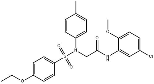 N-(5-chloro-2-methoxyphenyl)-2-{[(4-ethoxyphenyl)sulfonyl]-4-methylanilino}acetamide Struktur